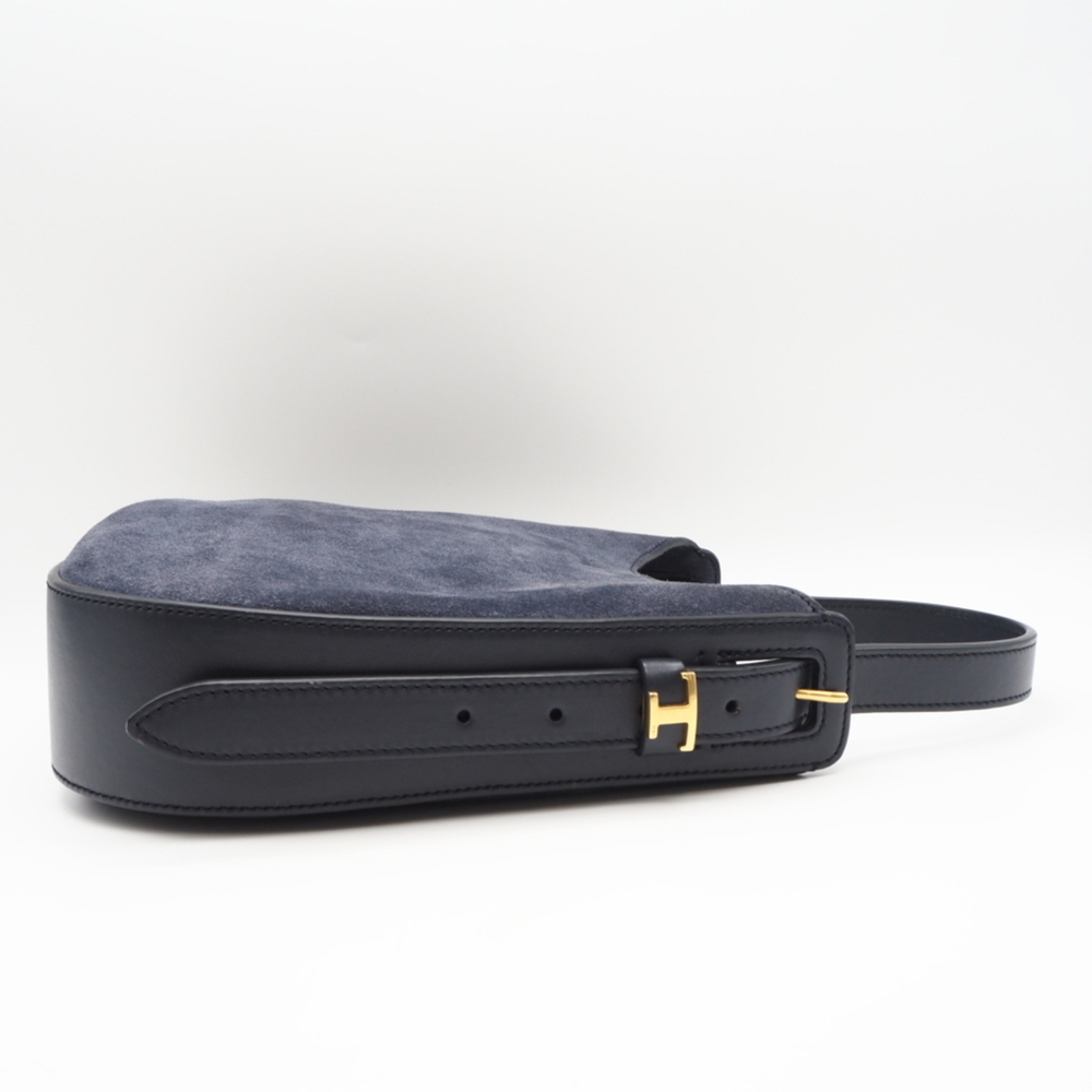 Tod's TOD’S Suede Leather Oboe Small Shoulder Bag - Handbag Navy Women's - Picture 6 of 16